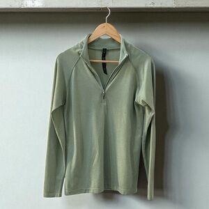 Lululemon Women’s Quarter Zip Green Textured Pullover! Small!